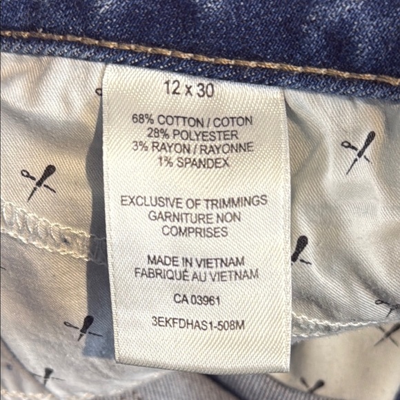 Denver Hayes Classic Blue Women's Jeans Hi-Rise Barely Boot Size 12 X 30 - Picture 7 of 7